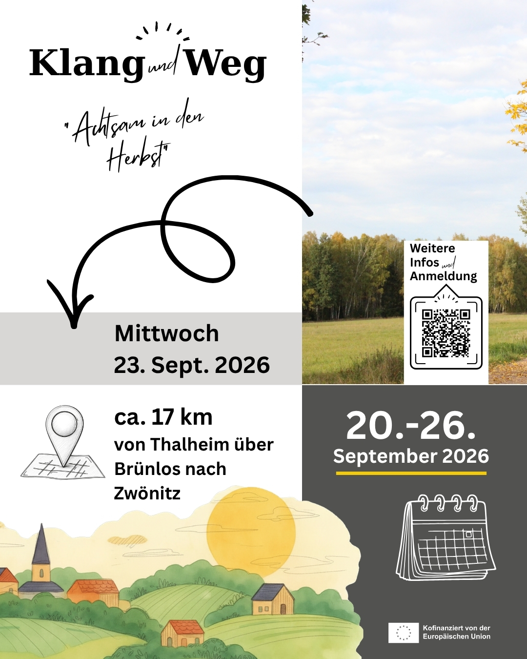 Klang und Weg - Mittwoch, 23.09.2026 - Thalheim, Brünlos, Zwönitz