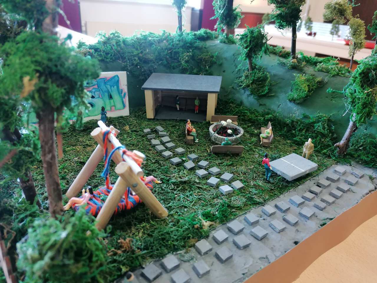 Architektur-Modell / Konzeption und Herstellung durch die Schüler/innen der Freien Schule Erzgebirgsblick Gelenau